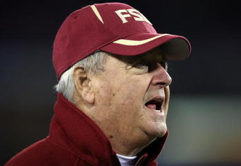 NASHVILLE, TN - DECEMBER 31:  Bobby Bowden the Head Coach of the Florida State Seminoles looks on during the Gaylord Hotels Music City Bowl against the Kentucky Wildcats at the LP Field December 31, 2007 in Nashville, Tennessee. Kentucky won 35-28.  (Photo by Andy Lyons/Getty Images)