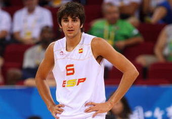 BEIJING - AUGUST 10:  Ricky Rubio #6 of Spain looks on while taking on Greece during the day 2 preliminary game at the Beijing 2008 Olympic Games in the Beijing Olympic Basketball Gymnasium on August 10, 2008 in Beijing, China.  (Photo by Phil Walter/Getty Images)