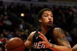 CHICAGO - FEBRUARY 12: Michael Beasley #30 of the Miami Heat drives to the basket against the Chicago Bulls on February 12, 2009 at the United Center in Chicago, Illinois. The Heat defeated the Bulls 95-93. NOTE TO USER: User expressly acknowledges and agreees that, by downloading and/or using this Photograph, User is consenting to the terms and conditions of the Getty Images License Agreement.  (Photo by Jonathan Daniel/Getty Images)