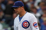CHICAGO - JULY 08: Kevin Gregg #63 of the Chicago Cubs reacts after throwing a wild pitch in the 9th inning that allowed an Atlanta Braves runner to score on July 8, 2009 at Wrigley Field in Chicago, Illinois. The Braves defeated the Cubs 4-1. (Photo by Jonathan Daniel/Getty Images)