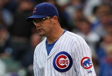 CHICAGO - JULY 08: Kevin Gregg #63 of the Chicago Cubs reacts after throwing a wild pitch in the 9th inning that allowed an Atlanta Braves runner to score on July 8, 2009 at Wrigley Field in Chicago, Illinois. The Braves defeated the Cubs 4-1. (Photo by Jonathan Daniel/Getty Images)