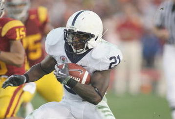 PASADENA, CA - JANUARY 1:  Stephfon Green #21 of the Penn State Nittany Lions carries the ball against the USC Trojans on January 1, 2009 at the Rose Bowl in Pasadena, California.  USC won 38-24.  (Photo by Jeff Golden/Getty Images)