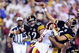 LANDOVER, MD - AUGUST 22:  Charlie Batch #16 of the Pittsburgh Steelers is hit by Cornelius Griffin #96 of the Washington Redskins at Fed Ex Field on August 22, 2009 in Landover, Maryland.  (Photo by Greg Fiume/Getty Images)