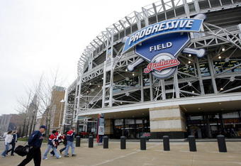 CLEVELAND - APRIL 10:  Fans file into the stadium prior to the start of the Cleveland Indians and Toronto Blue Jays game April 10, 2009 at Progressive Field in Cleveland, Ohio.  (Photo by Matt Sullivan/Getty Images)