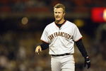 LOS ANGELES - SEPTEMBER 19:  Second baseman Jeff Kent #21 of the San Francisco Giants walks on the infield during the MLB game against the Los Angeles Dodgers on September 19, 2002 at Dodger Stadium in Los Angeles, California. The Dodgers won 6-3. (Photo by Stephen Dunn/Getty Images)