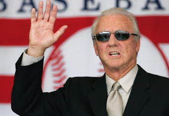COOPERSTOWN, NY - JULY 31: Hall of Famer Al Kaline attends the Baseball Hall of Fame Induction ceremony on July 31, 2005 at the Clark Sports Complex in Cooperstown, New York.  (Photo by Ezra Shaw/Getty Images)