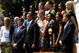 WASHINGTON - APRIL 27: U.S. President Barack Obama poses for pictures as he hosts members of the University of Connecticut women basketball team at the South Portico of the White House April 27, 2009 in Washington, DC. The team was the winner of the 2009 NCAA Division I Basketball Championship. (Photo by Alex Wong/Getty Images)