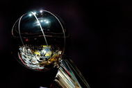 ORLANDO, FL - JUNE 14:  A detailed picture of the Larry O'Brien trophy after the Lakers defeated the Orlando Magic 99-86 in Game Five of the 2009 NBA Finals on June 14, 2009 at Amway Arena in Orlando, Florida.  NOTE TO USER:  User expressly acknowledges and agrees that, by downloading and or using this photograph, User is consenting to the terms and conditions of the Getty Images License Agreement.  (Photo by Ronald Martinez/Getty Images)