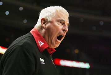 CHICAGO - DECEMBER 21:  Head coach Bob Knight of the Texas Tech Red Raiders shouts from the sideline during the game against the Iowa Hawkeyes on December 21, 2004 at the United Center in Chicago, Illinois. Iowa defeated Texas Tech 83-53. (Photo by Jonathan Daniel/Getty Images)