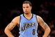 LOS ANGELES, CA - MAY 14: Deron Williams #8 of the Utah Jazz looks across the court in Game Five of the Western Conference Semifinals against the Los Angeles Lakers during the 2008 NBA Playoffs on May 14, 2008 at Staples Center in Los Angeles, California. NOTE TO USER: User expressly acknowledges and agrees that, by downloading and/or using this Photograph, user is consenting to the terms and conditions of the Getty Images License Agreement. (Photo by Stephen Dunn/Getty Images)