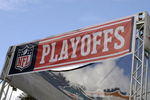 MIAMI, FL - JANUARY 4:  An NFL playoff banner is on display as the Miami Dolphins host the Baltimore Ravens in an NFL Wildcard Playoff Game at Dolphins Stadium on January 4, 2009 in Miami, Florida.  (Photo by Al Messerschmidt/Getty Images)