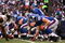 EAST RUTHERFORD, NJ - NOVEMBER 16:  A view of the offensive line of the New York Giants against the Baltimore Ravens during their game on November 16, 2008 at Giants Stadium in East Rutherford, New Jersey.  (Photo by Al Bello/Getty Images)