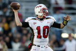 CHESTNUT HILL, MA - NOVEMBER 29:  Chris Turner #10 of the Maryland Terrapins passes the ball in the first quarter against the Boston College Eagles on November 29, 2008 at Alumni Stadium in Chestnut Hill, Massachusetts.  (Photo by Elsa/Getty Images)