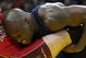 LAS VEGAS - JUNE 15: Andy Hrvot (red) is thrown by Mo Lawal (blue) in the Freestyle 84kg division championship match during the USA Olympic trials for wrestling and judo on June 15, 2008 at the Thomas & Mack Center in Las Vegas, Neveda. (Photo by Jonathan Ferrey/Getty Images)
