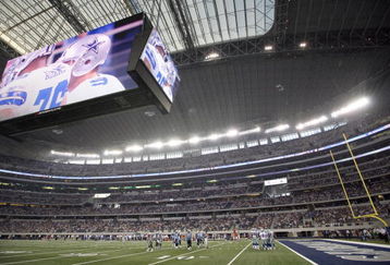 ARLINGTON, TX - AUGUST 21:  A general view of the Dallas Cowboys in the first quarter against the Tennessee Titans during a preseason game at Dallas Cowboys Stadium on August 21, 2009 in Arlington, Texas. (Photo by Tom Pennington/Getty Images)