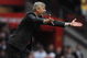 MANCHESTER, ENGLAND - AUGUST 29:  Arsenal Manager Arsene Wenger reacts during the Barclays Premier League match between Manchester United and Arsenal at Old Trafford on August 29, 2009 in Manchester, England.  (Photo by Laurence Griffiths/Getty Images)