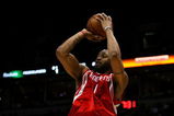 MILWAUKEE - FEBRUARY 09: Tracy McGrady #1 of the Houston Rockets puts up a shot over Keith Bogans #10 of the Milwaukee Bucks on February 9, 2009 at the Bradley Center in Milwaukee, Wisconsin. The Bucks defeated the Rockets 124-112. NOTE TO USER: User expressly acknowledges and agreees that, by downloading and/or using this Photograph, User is consenting to the terms and conditions of the Getty Images License Agreement. (Photo by Jonathan Daniel/Getty Images)