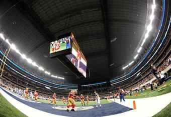 ARLINGTON, TX - AUGUST 29:  Running back Kory Sheets #30 of the San Francisco 49ers celebrates a touchdown against the Dallas Cowboys at Cowboys Stadium on August 29, 2009 in Arlington, Texas.  (Photo by Ronald Martinez/Getty Images)