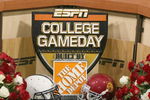 PASADENA, CA - JANUARY 1:  Detail view of the ESPN College Game Day set after the game between the Penn State Nittany Lions and the USC Trojans on January 1, 2009 at the Rose Bowl in Pasadena, California.  USC won 38-24.  (Photo by Jeff Golden/Getty Images)