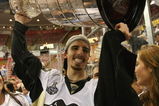 DETROIT - JUNE 12:  Marc-Andre Fleury #29 of the Pittsburgh Penguins holds the Stanley Cup following the Penguins victory over the Detroit Red Wings in Game Seven of the 2009 NHL Stanley Cup Finals at Joe Louis Arena on June 12, 2009 in Detroit, Michigan.  (Photo by Bruce Bennett/Getty Images)