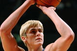 CHICAGO - FEBRUARY 25:  Darko Milicic #31 of the Detroit Pistons shoots a free throw during the game against the Chicago Bulls on February 25, 2004 at the United Center in Chicago, Illinois. The Pistons won 107-88. NOTE TO USER: User expressly acknowledges and agrees that, by downloading and/or using this Photograph, User is consenting to the terms and conditions of the Getty Images License Agreement. (Photo by Jonathan Daniel/Getty Images)