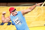 ORLANDO, FL - JUNE 11:  Wrestler Hulk Hogan performs on the court during a timeout at Game Four of the 2009 NBA Finals between the Los Angeles Lakers and the Orlando Magic on June 11, 2009 at Amway Arena in Orlando, Florida.  NOTE TO USER:  User expressly acknowledges and agrees that, by downloading and or using this photograph, User is consenting to the terms and conditions of the Getty Images License Agreement.  (Photo by Ronald Martinez/Getty Images)