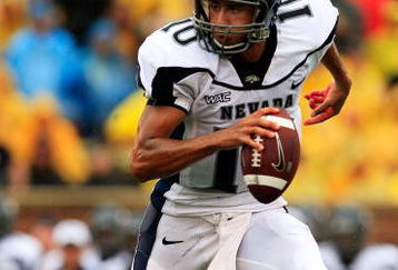 COLUMBIA, MO - SEPTEMBER 13:  Quarterback Colin Kaepernick #10 of the Nevada Wolf Pack rolls out during the first half of the game against the Missouri Tigers on September 13, 2008 at Memorial Stadium in Columbia, Missouri.  (Photo by Jamie Squire/Getty Images)