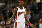 OAKLAND, CA - MARCH 15:  Stephen Jackson #1 of the Golden State Warriors is called for his second technical foul and is thrown out of the game by referee Tony Brothers against the Phoenix Suns during an NBA game on March 15, 2009 at Oracle Arena in Oakland, California. NOTE TO USER: User expressly acknowledges and agrees that, by downloading and or using this photograph, User is consenting to the terms and conditions of the Getty Images License Agreement.  (Photo by Jed Jacobsohn/Getty Images)