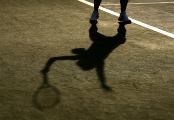 NEW YORK - AUGUST 31:  Tennis player serves during day one of the 2009 U.S. Open at the USTA Billie Jean King National Tennis Center on August 31, 2009 in Flushing neighborhood of the Queens borough of New York City.  (Photo by Chris McGrath/Getty Images)