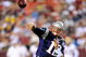 LANDOVER, MD - AUGUST 28:  Tom Brady #12 of the New England Patriots throws a pass in a preseason game against the Washington Redskins at FedExField on August 28, 2009 in Landover, Maryland.  (Photo by Greg Fiume/Getty Images)
