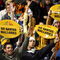 PERTH, AUSTRALIA - AUGUST 29:  Fans show their support during the 2009 Tri Nations series match between the Australian Wallabies and the South African Springboks at Subiaco Oval on August 29, 2009 in Perth, Australia.  (Photo by Paul Kane/Getty Images)