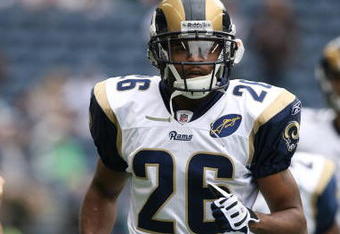 SEATTLE - SEPTEMBER 21:  Tye Hill #26 of the St. Louis Rams warms up before the game against the Seattle Seahawks on September 21, 2008 at Qwest Field in Seattle, Washington. (Photo by Otto Greule Jr/Getty Images) 