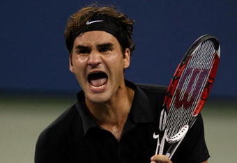 NEW YORK - SEPTEMBER 09:  Roger Federer of Switzerland celebrates after defeating Novak Djokovic of Serbia by a score of 7-6(4), 7-6(2), 6-4 to win the Men's Singles Final on day fourteen of the 2007 U.S. Open in Arthur Ashe Stadium at the Billie Jean King National Tennis Center on September 9, 2007 in the Flushing neighborhood of the Queens borough of New York City.  (Photo by Clive Brunskill/Getty Images)