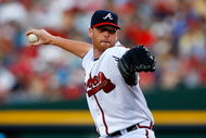 ATLANTA - AUGUST 22:  Starting pitcher Tommy Hanson #48 of the Atlanta Braves pitches to the Florida Marlins on August 22, 2009 at Turner Field in Atlanta, Georgia.  (Photo by Kevin C. Cox/Getty Images)