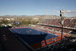 BOISE, ID - NOVEMBER 20:  The Boise State Broncos face the Louisiana Tech Bulldogs at Bronco Stadium on November 20, 2004 in Boise, Idaho. Boise State defeated Louisiana Tech 55-14. (Photo by Jeff Gross/Getty Images)