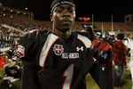 ORLANDO, FL - JANUARY 04:  Wide receiver Andre Debose #1 of the black team celebrates after his touchdown reception in the All America Under Armour Football Game at Florida Citrus Bowl on January 4, 2009 in Orlando, Florida.  (Photo by Doug Benc/Getty Images)