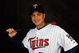 FORT MYERS, FL - FEBRUARY 23: Jose Morales #58 of the Minnesota Twins poses during photo day at the Twins spring training complex on February 23, 2008 in Fort Myers, Florida. (Photo by Rob Tringali/Getty Images)