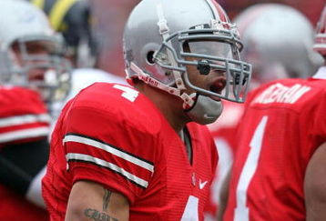 COLUMBUS, OH - NOVEMBER 22:  Kurt Coleman #4 of the Ohio State Buckeyes celebrates a sack during the Big Ten Conference game against the Michigan Wolverines at Ohio Stadium on November 22, 2008 in Columbus, Ohio.  (Photo by Andy Lyons/Getty Images)