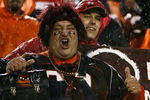 BLACKSBURG - OCTOBER 25:  Fans of the Virginia Tech Hokies show their support during the game against the Boston College Eagles at Lane Stadium on October 25, 2007 in Blacksburg, Virginia. (Photo by Kevin C. Cox/Getty Images)