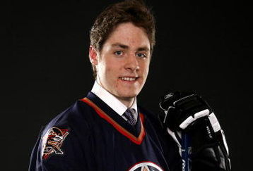 COLUMBUS, OH - JUNE 22:  15th overall pick Alex Plante of the Edmonton Oilers poses for a portrait during the first round of the 2007 NHL Entry Draft at Nationwide Arena on June 22, 2007 in Columbus, Ohio.  (Photo by Gregory Shamus/Getty Images)
