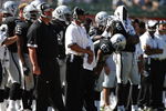 OAKLAND, CA - AUGUST 29:  Head coach Tom Cable of the Oakland Raiders looks on against the New Orleans Saints during an NFL preseason game at Oakland-Alameda County Coliseum on August 29, 2009 in Oakland, California.  (Photo by Jed Jacobsohn/Getty Images)