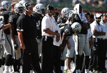 OAKLAND, CA - AUGUST 29:  Head coach Tom Cable of the Oakland Raiders looks on against the New Orleans Saints during an NFL preseason game at Oakland-Alameda County Coliseum on August 29, 2009 in Oakland, California.  (Photo by Jed Jacobsohn/Getty Images)