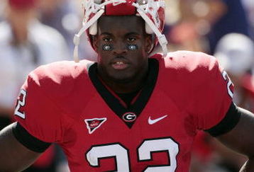 BATON ROUGE, LA - OCTOBER 25:  Richard Samuel #22 of the Georgia Bulldogs is pictured on the sidelines during their football game against the LSU Tigers at Tiger Stadium on October 25, 2008 in Baton Rouge, Louisiana.  (Photo by Dave Martin/Getty Images)