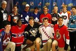 MISSISSAUGA, CANADA - AUGUST 26:  Thirteen NHL rookies pose for a group photo during the Upper Deck NHL Rookie Debut at the Hershey Centre August 26, 2009 in Mississauga, Ontario, Canada.  (Photo By Dave Sandford/Getty Images)