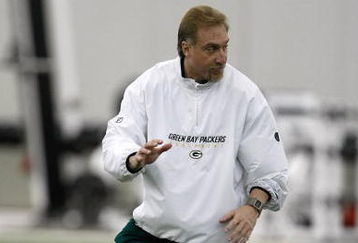 GREEN BAY, WI - MAY 1:  Linebacker coach Kevin Greene instructs players in practice drills during Green Bay Packers Minicamp at Don Hutson Center on May 1, 2009 in Green Bay, Wisconsin. (Photo by Scott Boehm/Getty Images)