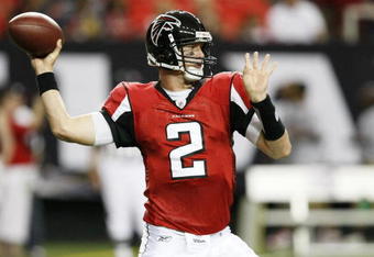 ATLANTA - AUGUST 29:  Quarterback Matt Ryan #2 of the Atlanta Falcons throws a pass during the game against the San Diego Chargers at the Georgia Dome on August 29, 2009 in Atlanta, Georgia.  The Falcons beat the Chargers 27-24.  (Photo by Mike Zarrilli/Getty Images)