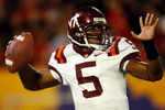 MIAMI - JANUARY 01:  Tyrod Taylor #5 of the Virginia Tech Hokies passes during the FedEx Orange Bowl against the Cincinnati Bearcats at Dolphin Stadium on January 1, 2009 in Miami, Florida.  (Photo by Streeter Lecka/Getty Images)