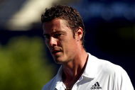 LOS ANGELES, CA - JULY 29:  Marat Safin of Russia during the match against Ernests Gulbis of Latvia at the LA Tennis Open Day Three at Los Angeles Tennis Center - UCLA on July 29, 2009 in Los Angeles, California.  (Photo by Stephen Dunn/Getty Images)