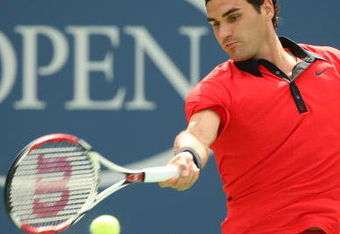 NEW YORK - AUGUST 31:  Roger Federer of Switzerland returns a shot against Devin Britton of the United States during day one of the 2009 U.S. Open at the USTA Billie Jean King National Tennis Center on August 31, 2009 in Flushing neighborhood of the Queens borough of New York City.  (Photo by Al Bello/Getty Images)