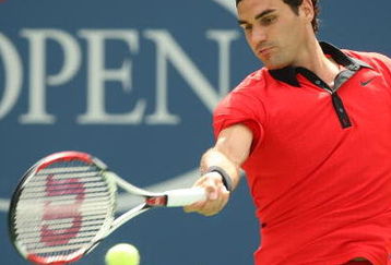 NEW YORK - AUGUST 31:  Roger Federer of Switzerland returns a shot against Devin Britton of the United States during day one of the 2009 U.S. Open at the USTA Billie Jean King National Tennis Center on August 31, 2009 in Flushing neighborhood of the Queens borough of New York City.  (Photo by Al Bello/Getty Images)